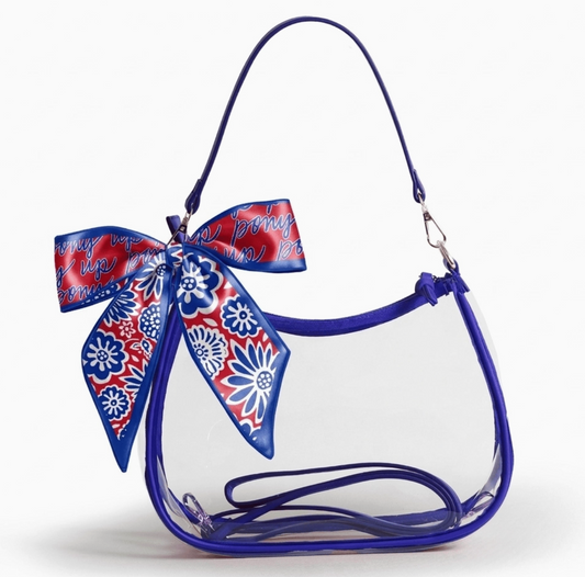 SMU Clear Purse With Scarf