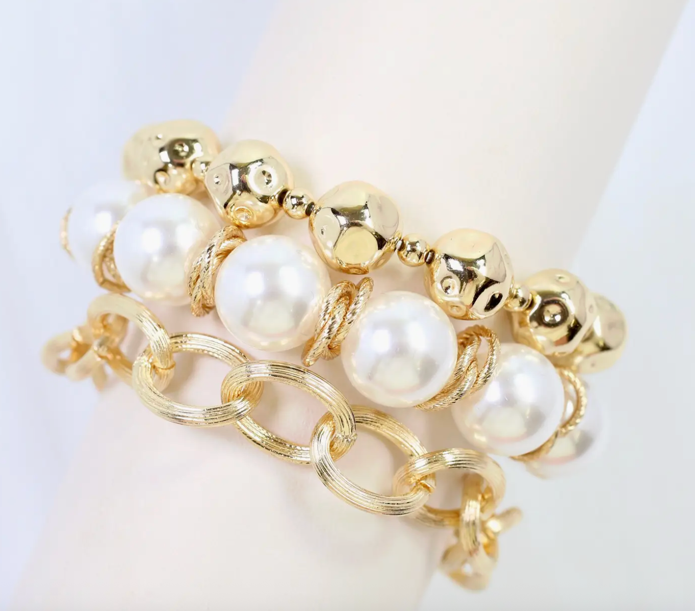 Pearl Link Bracelet Set