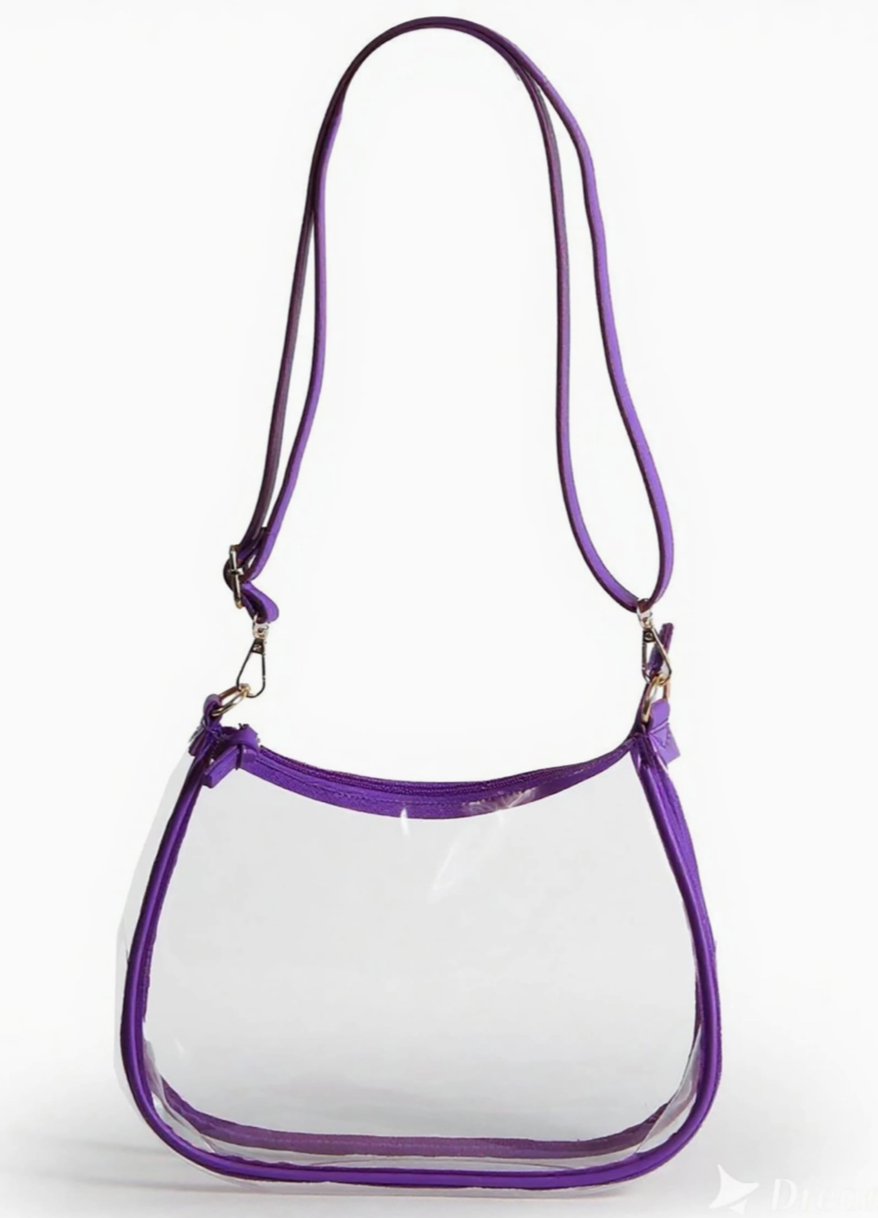 TCU Clear Purse With Scarf